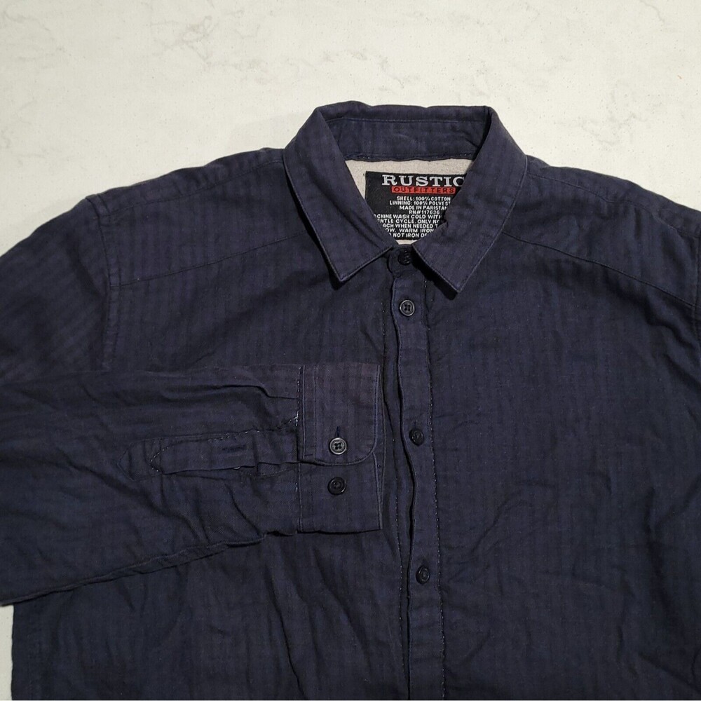 Rustic Outfitters Plaid Thermal Lined Flannel Shirt M Shacket Heavyweight NWOT